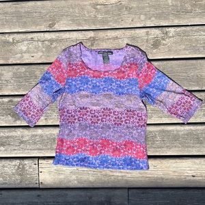 Sparkly Multicoloured Flower Shirt